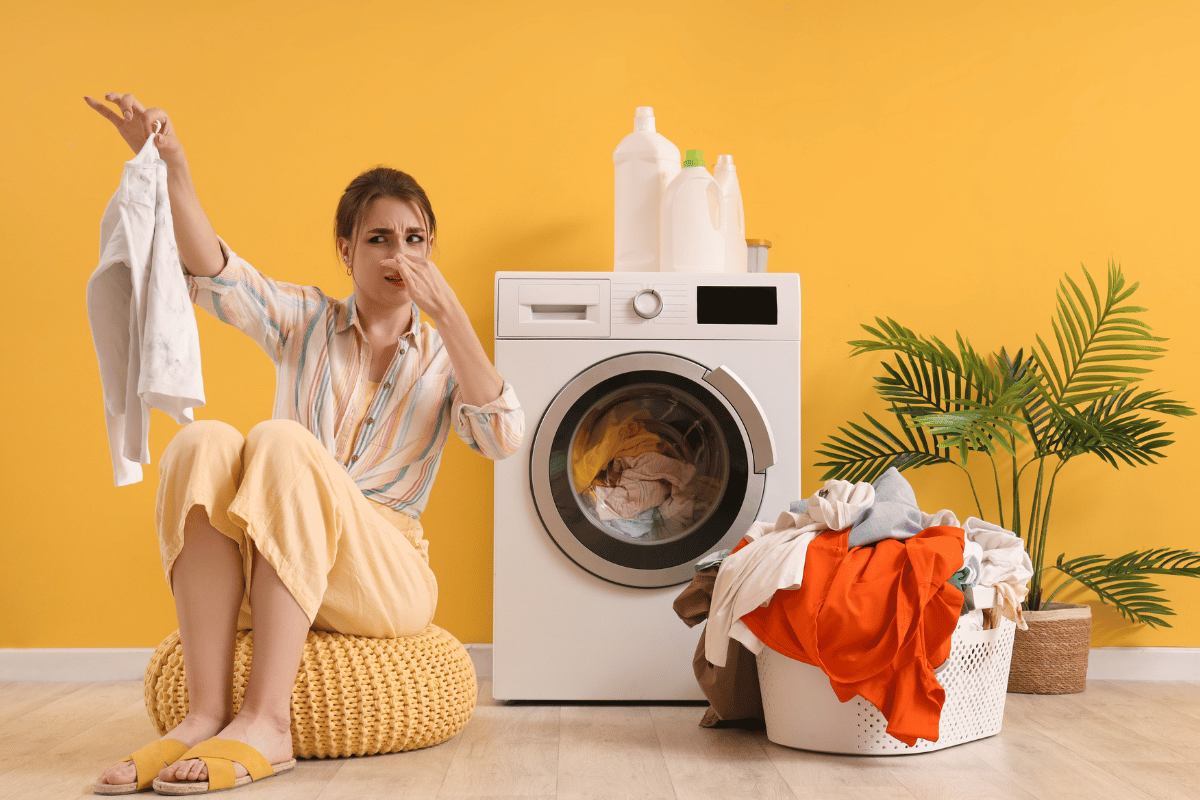 Roupa saindo com cheiro ruim mesmo depois de lavada por quê