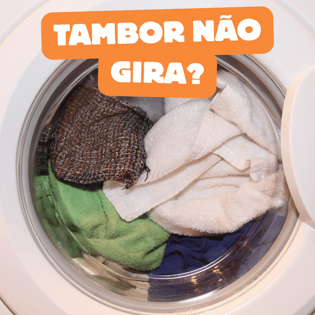 Máquina de lavar não gira o tambor